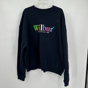 Vintage Wilbur Soot‎ Mens Sweatshirt Size 3XL Black 1996 Computer Tech
